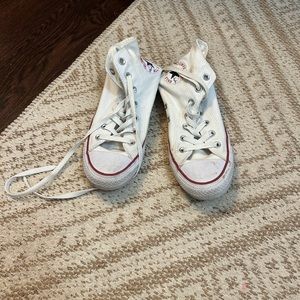 Barely worn white high tops converse